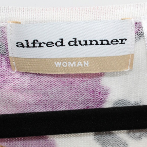 Alfred Dunner $70 1X Fall Floral Orange Black Beaded Knit Short Sleeve Sweater - Picture 6 of 9